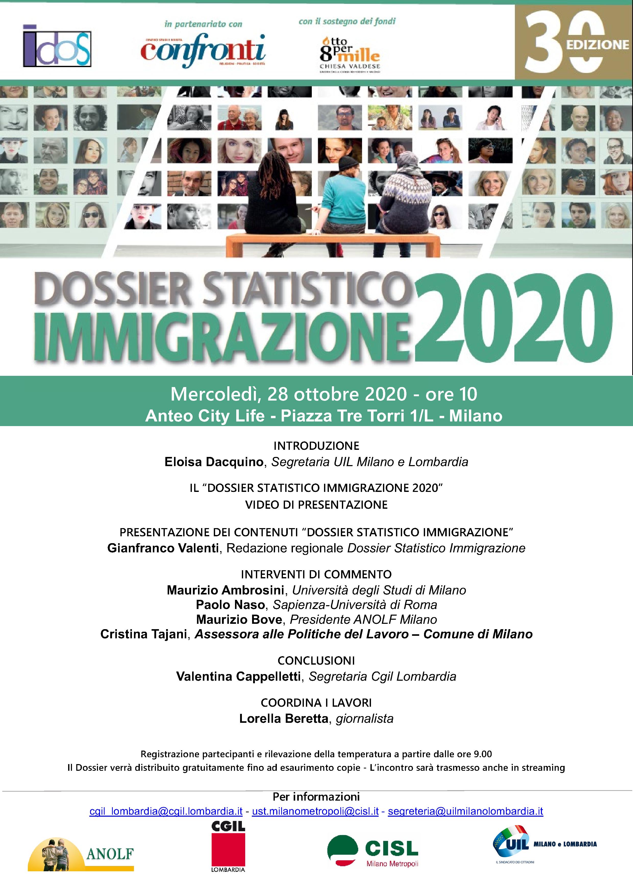 Presentazione del Dossier Statistico Immigrazione 2020